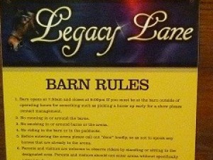 Barn Rules
